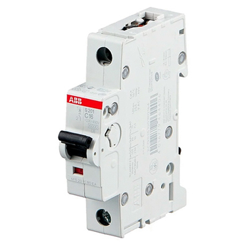Автоматический выключатель ABB S201 1P 16А (С) 6kA - Электрика, НВА - Модульное оборудование - Автоматические выключатели - магазин электрооборудования amperomvolt.ru